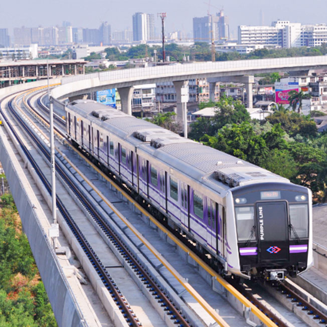 バンコク パープルライン 鉄道建設プロジェクト